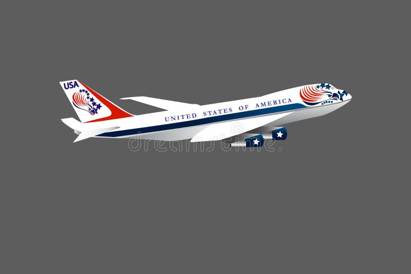 Flugzeug USA kennzeichnen Logovektorentwurf lizenzfreie abbildung Flugzeug USA kennzeichnen Logovektorentwurf lizenzfreie abbildung