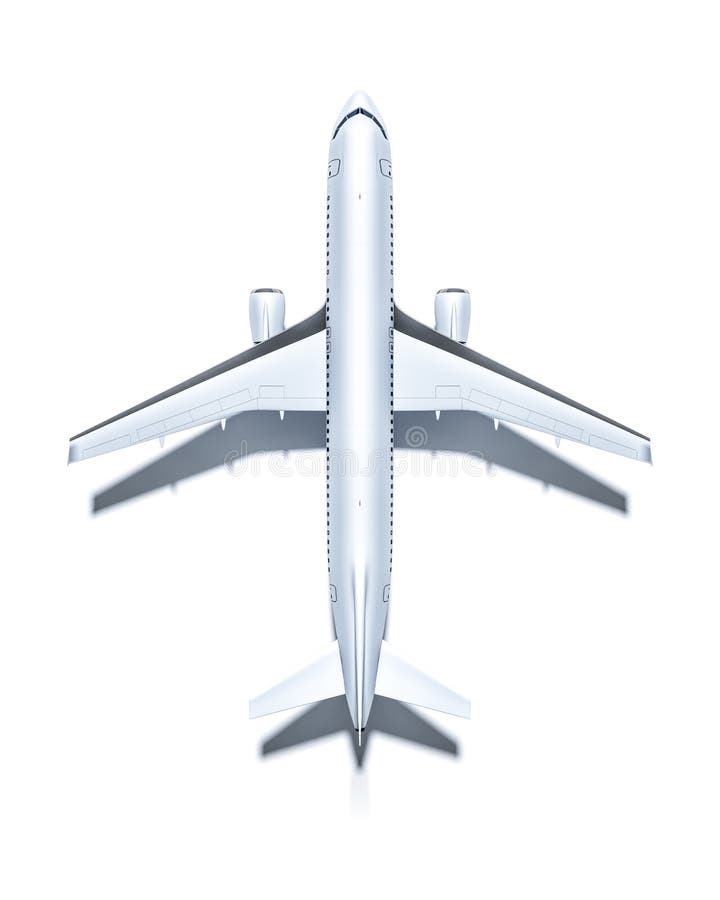 Flugzeug von oben stock abbildung. Illustration von oben