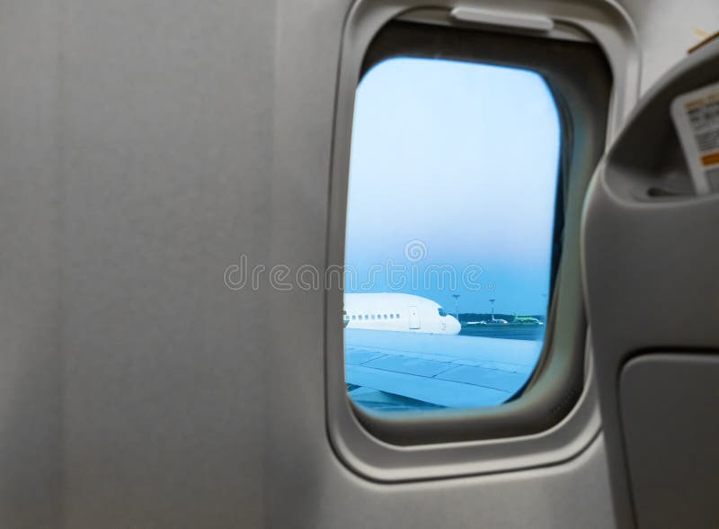 Flugzeugfenster-Fahrgastkabine