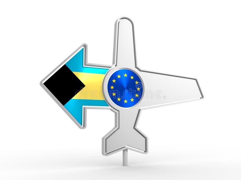 Flugzeugikone und Bestimmungsortpfeil lizenzfreie abbildung Flugzeugikone und Bestimmungsortpfeil lizenzfreie abbildung