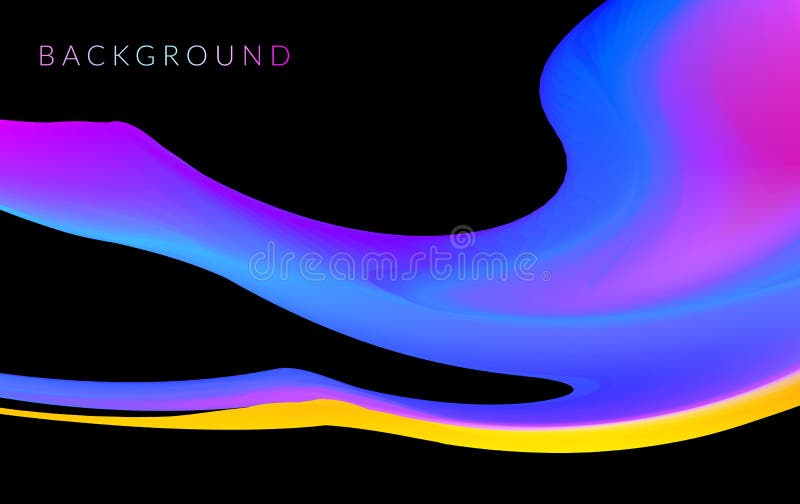 Fluid abstract background. Vibrant gradients and blend shapes. Neon color design templates for music, artistic and royalty free illustration Fluid abstract background. Vibrant gradients and blend shapes. Neon color design templates for music, artistic and royalty free illustration