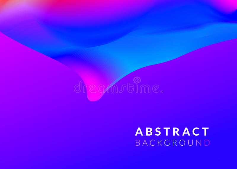 Fluid abstract background. Vibrant gradients and blend shapes. Neon color design templates for music, artistic and royalty free illustration