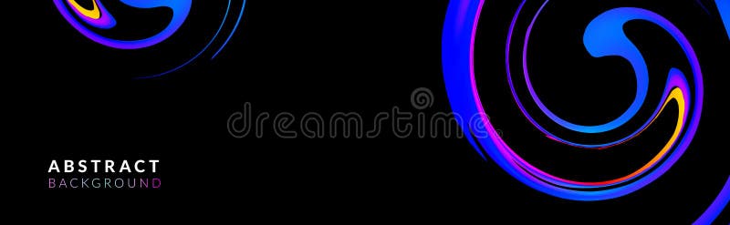 Fluid abstract background. Vibrant gradients and blend shapes. Neon color design templates for music, artistic and stock illustration