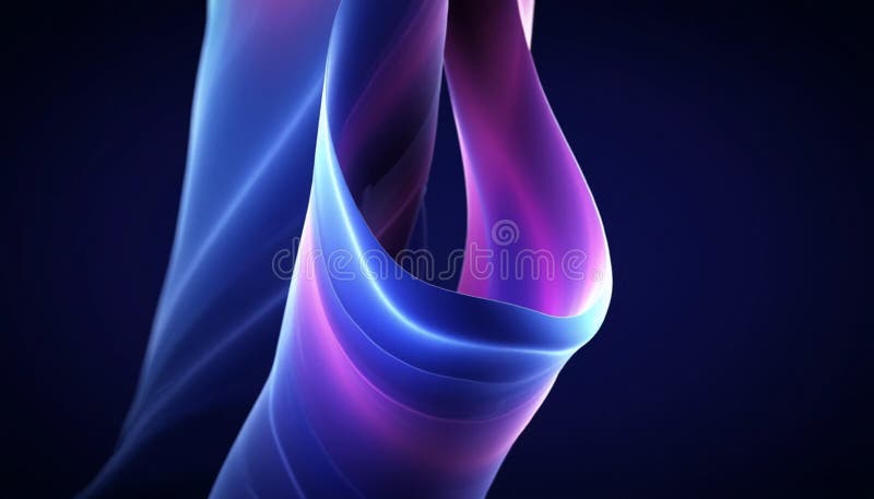Fluid abstract design in blue and pink