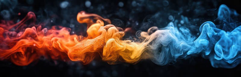 Fluid Art and Ink in Water: Dynamic and Mesmerizing Swirling Movement of Colorful Patterns, Ideal for Creative, Imaginat vector illustration
