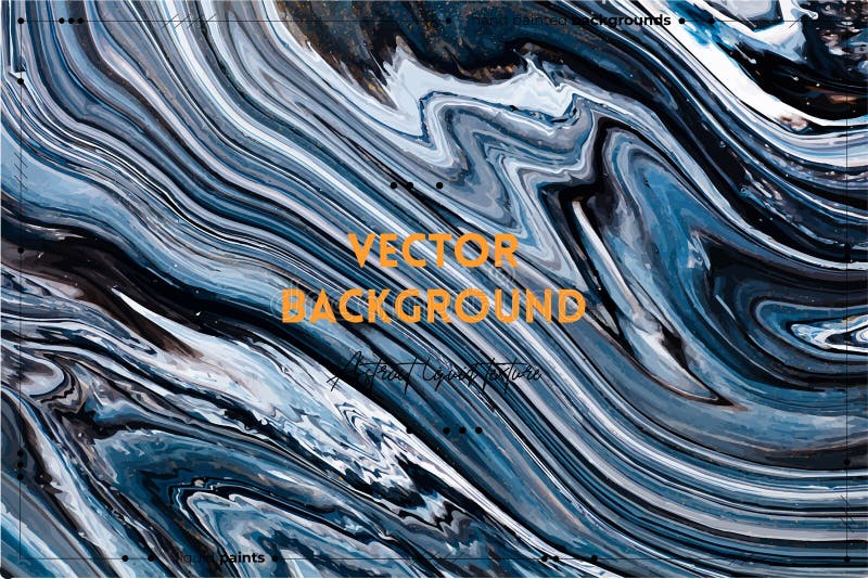 Fluid art texture. Backdrop with abstract swirling paint effect. Liquid acrylic artwork with flows and splashes. Mixed royalty free illustration