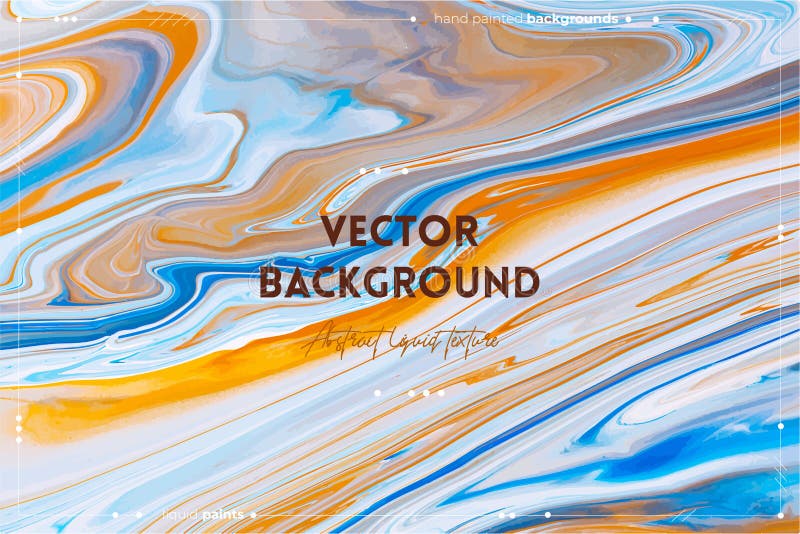 Fluid art texture. Background with abstract mixing paint effect. Liquid acrylic picture with flows and splashes. Mixed stock illustration
