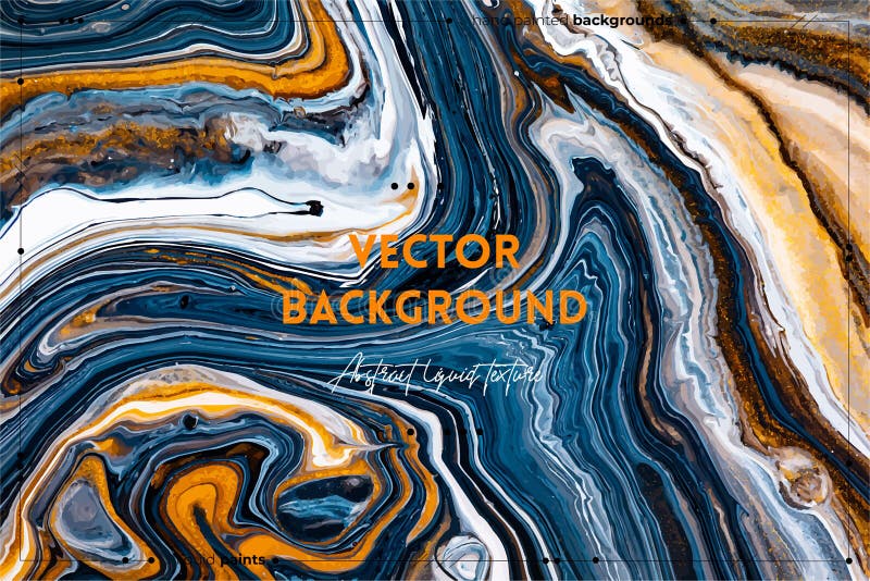 Fluid art texture. Background with abstract mixing paint effect. Liquid acrylic picture that flows and splashes. Mixed royalty free illustration