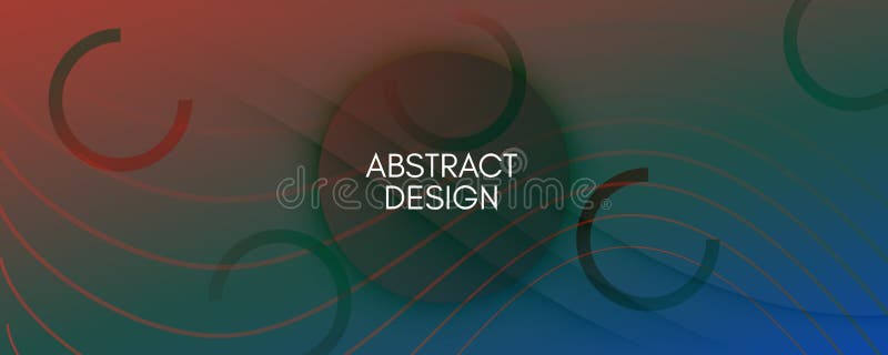 Fluid Geometric Abstract. Curve Gradient Line stock illustration