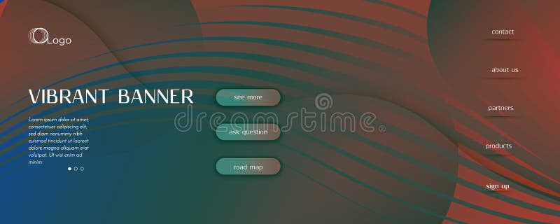 Fluid Geometric Abstract. Vector Futuristic Line stock illustration