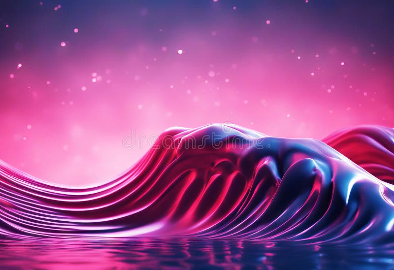 Fluid glasses 3d abstract background liquid wave matte three dimensional water render illustratiuon rendering vector illustration
