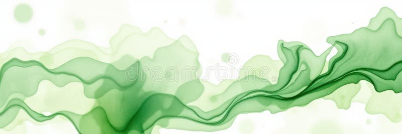 Fluid green abstract design with soft waves and organic shapes creating a calming atmosphere vector illustration