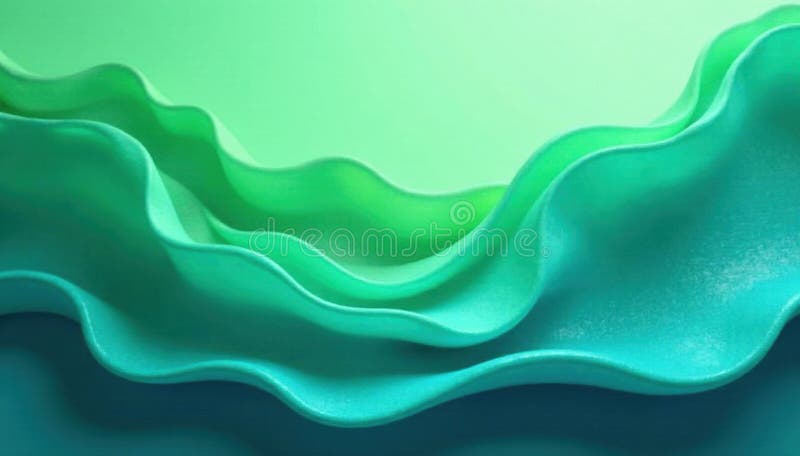 Fluid green blue forms, organic lines, soft gradients, gradient, art royalty free illustration