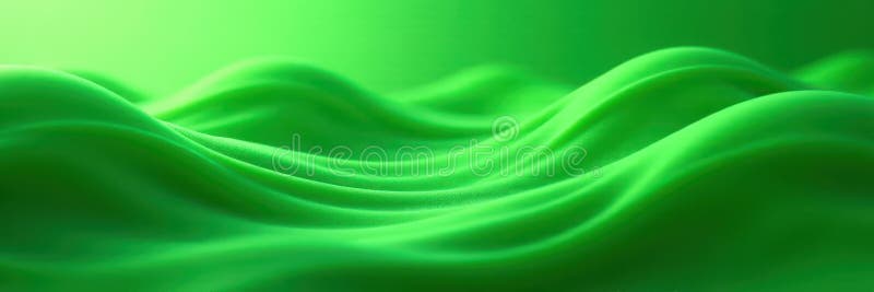 Fluid green circles forming undulating wave, smooth loops , contemporary, digital vector illustration