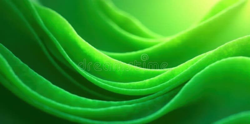 Fluid green lines intertwine, forming an abstract leafy pattern , fresh, life royalty free illustration