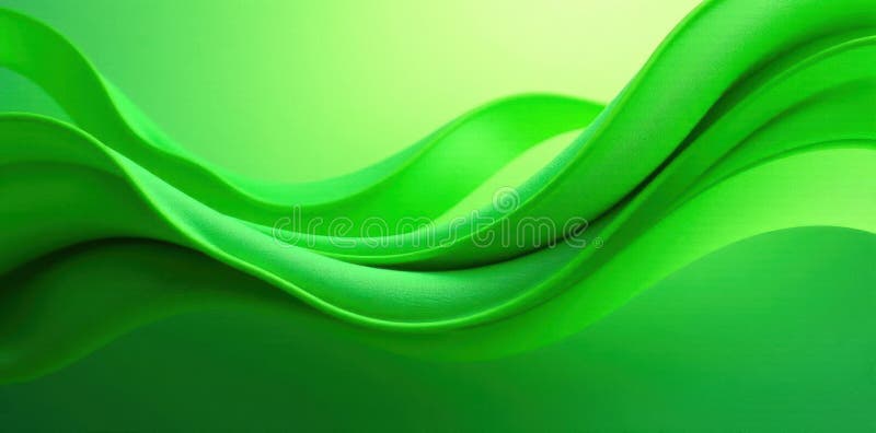 Fluid green lines intertwine, forming an abstract leafy pattern , modern, life, botanical royalty free illustration