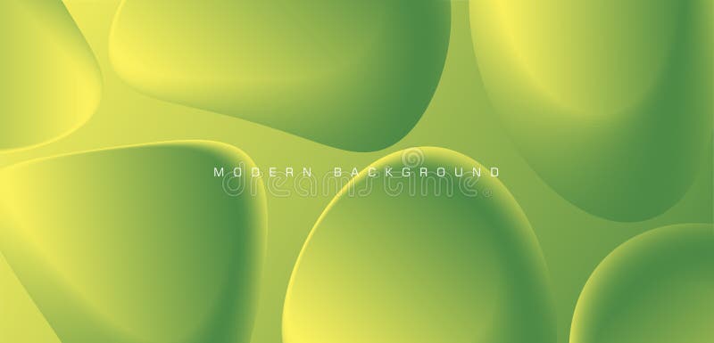 Fluid green shapes abstract background, soft bubbles creating abstract texture, eco nature wallpaper royalty free illustration