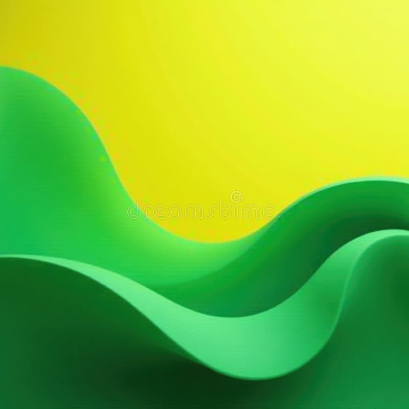Fluid green and yellow shapes, soft focus, spring vibes, artwork, blossom royalty free illustration