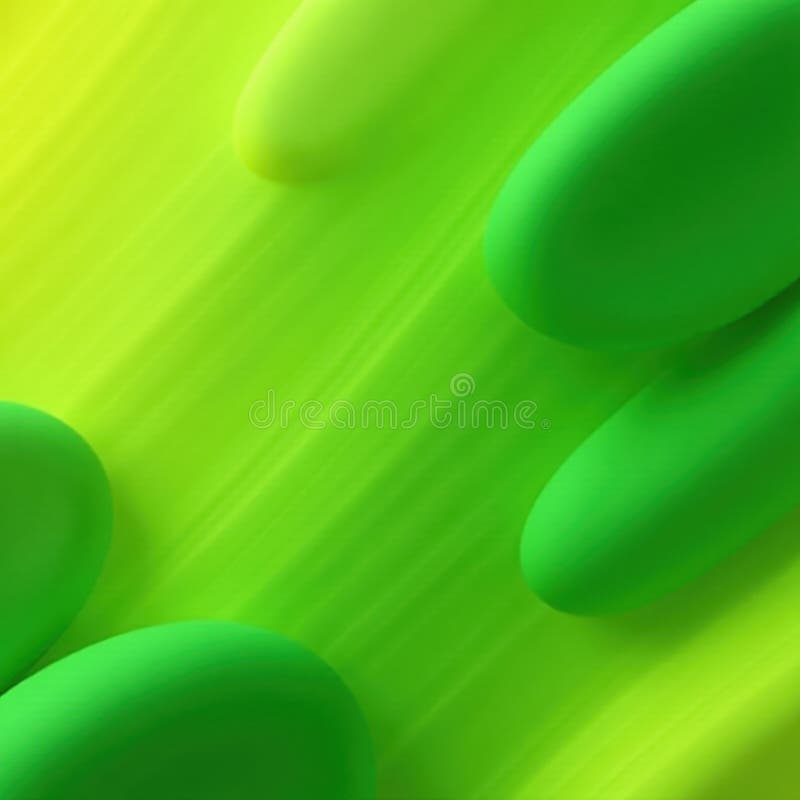 Fluid green and yellow shapes soft focus spring vibes digital bright abstract vector illustration