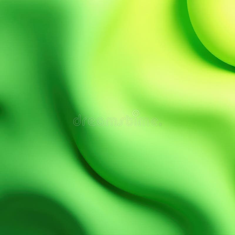 Fluid green and yellow shapes soft focus spring vibes golden texture art stock illustration
