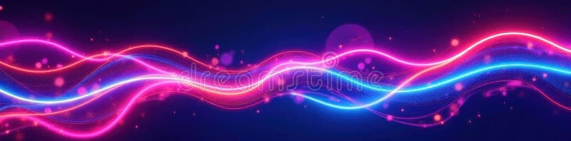 Fluid neon lines, pulsating energy, seamless loop effect, card template, color, cyberpunk. Fluid neon lines pulsating energy seamless loop effect card template color cyberpunk Suitable for digital platforms AI Generated