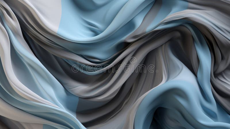 Fluid Silk in Grey and Powder Blue Stock Illustration - Illustration of ...