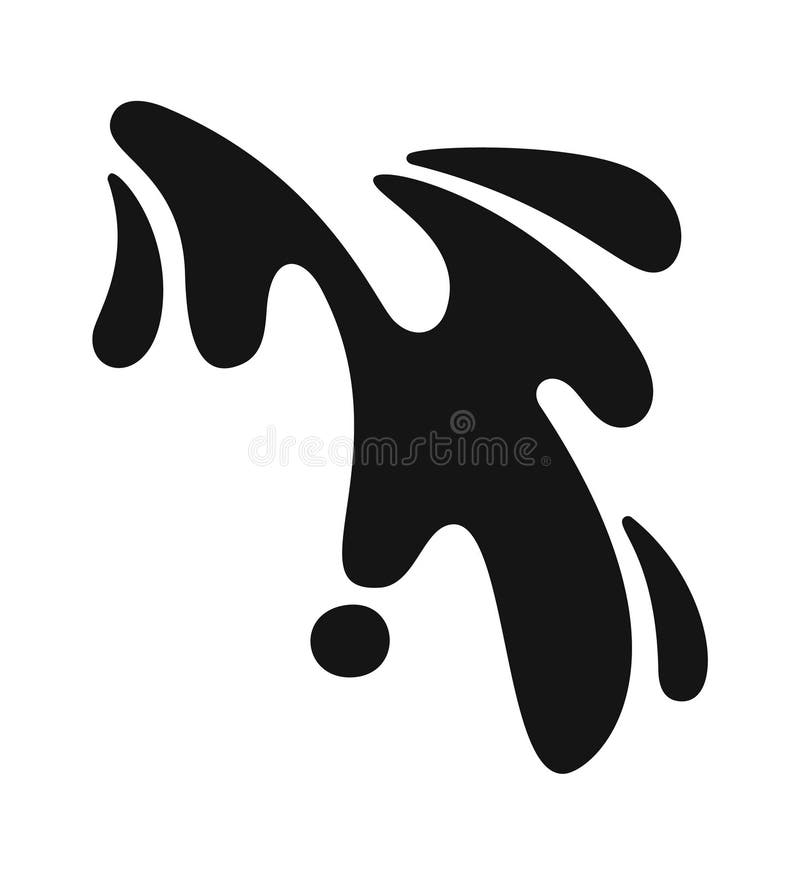 Fluid smudge water flow doodle royalty free illustration