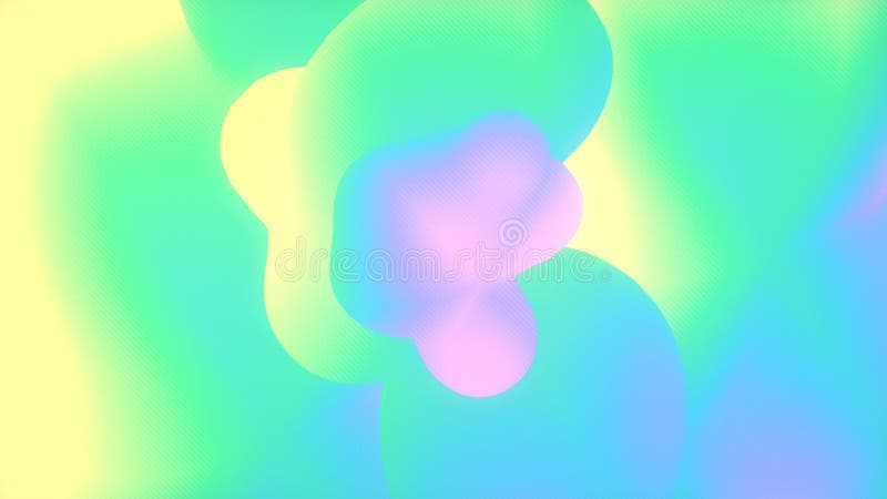 Fluides colorés forme boucle numérique animation 3d rendu liquide moderne fond 4k illustration libre de droits