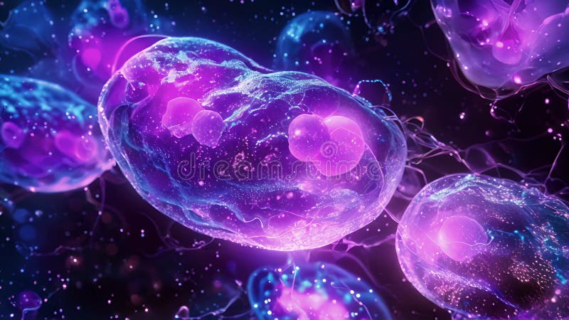 Fluorescence Image of a Cell Undergoing Mitosis with Visible Division ... Biology Diagrams