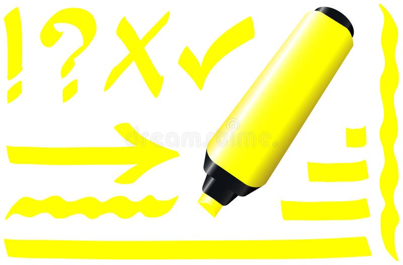 Fluorescencyjny markiera kolor żółty