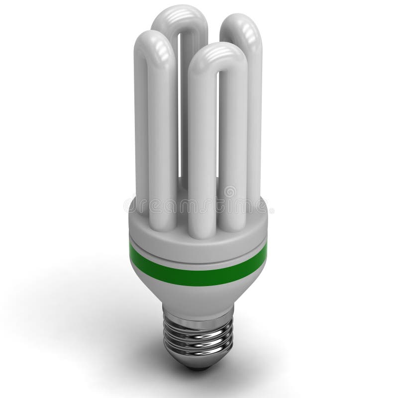 Fluorescent Energy Saving Light Bulb Stock Illustration Illustration