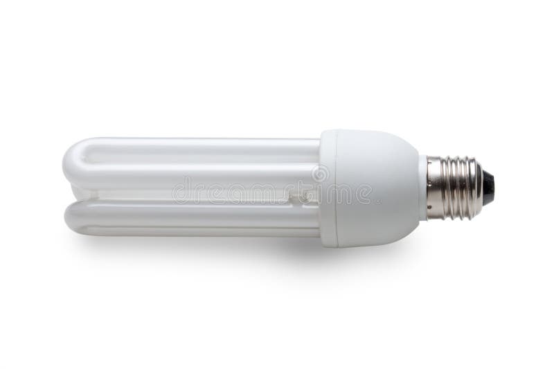 Fluorescent Lamps And Incandescent Lamps Isolated Stock Image Image