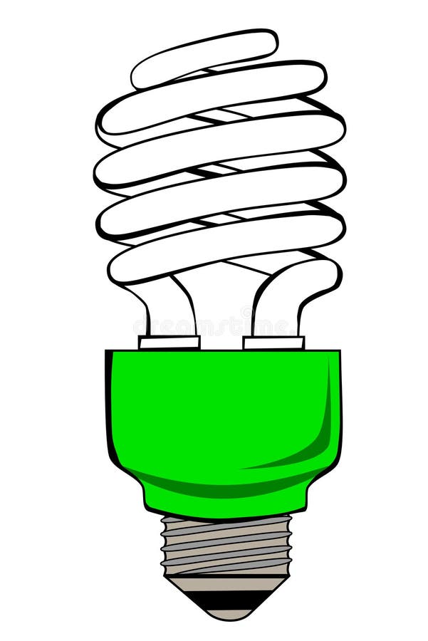 Fluorescent light bulb stock vector. Illustration of fluorescent 7358679