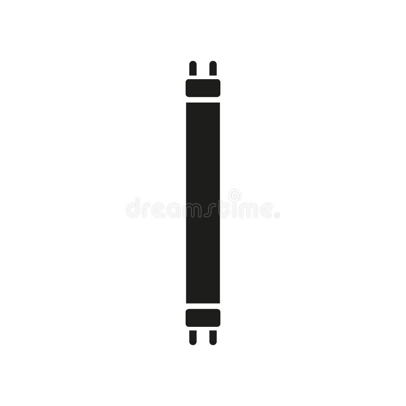 The Fluorescent Light Bulb Icon. Lamp and Bulb, Lightbulb Symbol.UI