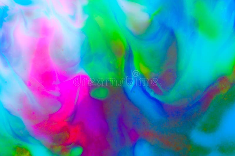 Fluorescent Paint Patterns Under Black Ultraviolet Light Stock Image Image of blue, purple