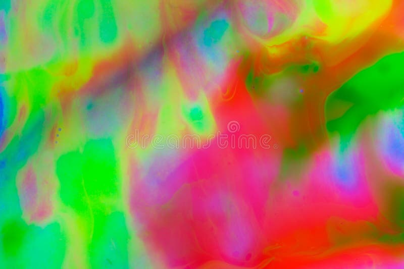 Fluorescent Paint Patterns Under Black Ultraviolet Light Stock Image Image of pink, yello