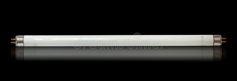 Fluorescent tube lamp stock image
