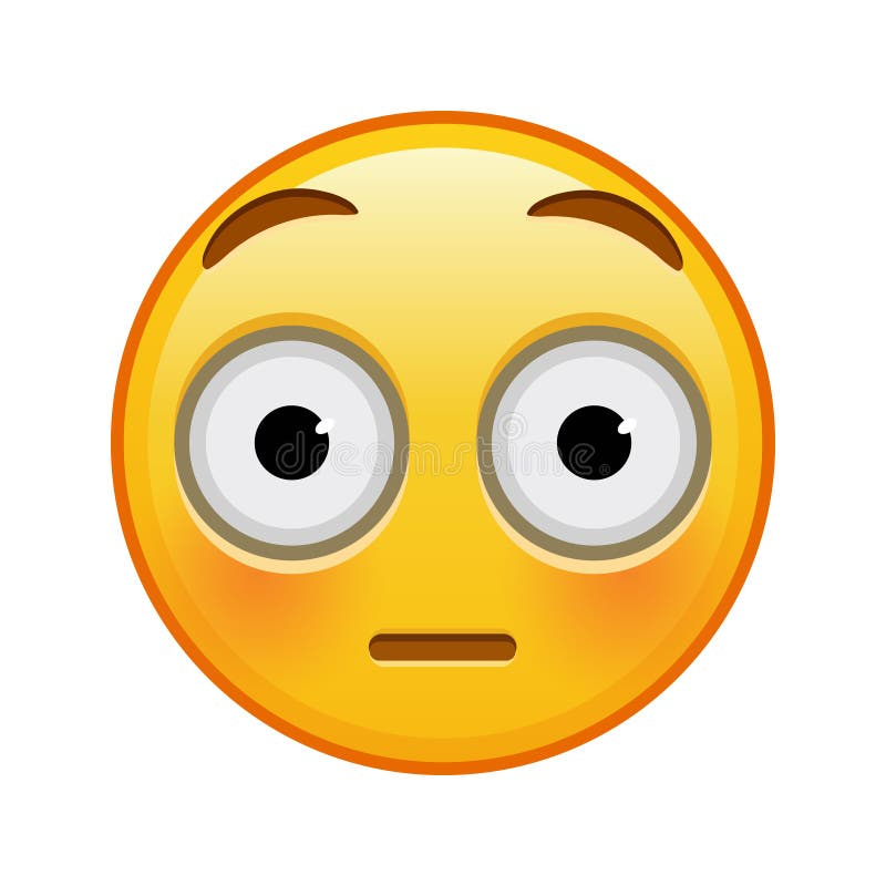 Flushed Face Large Size of Yellow Emoji Smile Stock Illustration Illustration of cute, mouth