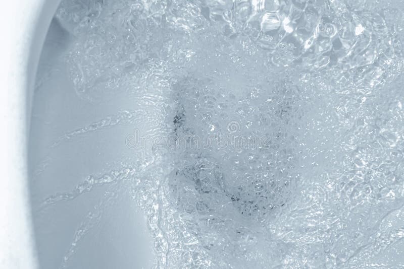 Flushing Water Toilet Wc Seat with Foam with Blue Scented Stones As