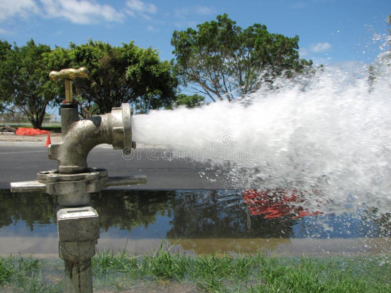 Flusing Water Pipes royalty free stock photos