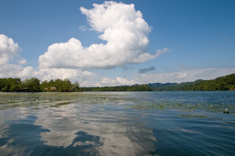 Panorama of the river dulce, near livingston, guatemala. Panorama of the river dulce, near livingston, guatemala