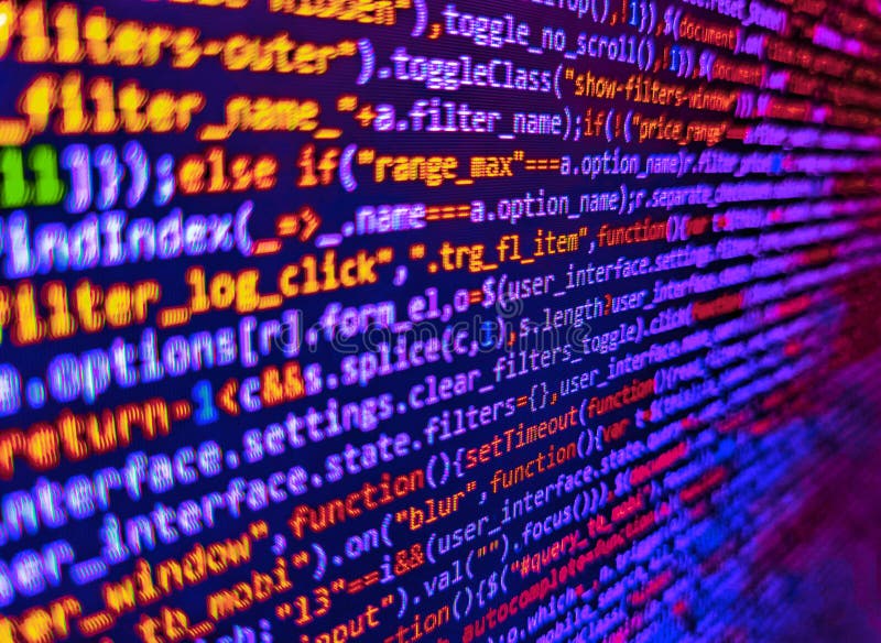 Flusskonzept für Internetverbindungen. abstrakter Computerskriptcode. Objekte für JavaScript-Funktionen. die Kodierung stockfotografie