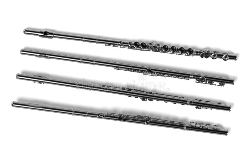 Flutes (musical Instrument) Stock Illustration Illustration of brass