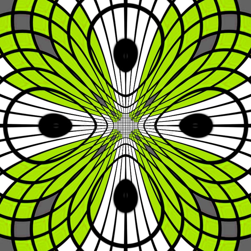 Fluture ornamental fluture de primăvară fluture în alb și verde vector illustration