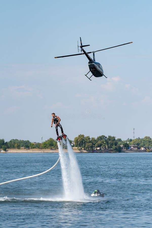 Fly board extreme sports adventure , summer beach sports stock photography Fly board extreme sports adventure , summer beach sports stock photography
