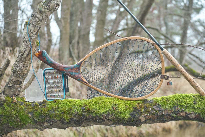 Fly Box and Fishing Tackle on the River Bank Stock Image Image of wobbler, hook 247027425