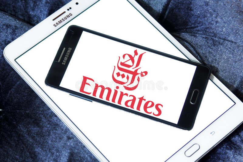 Fly emirates logo editorial photography. Image of famous - 88946472