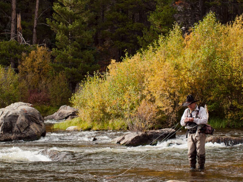 Fly Fisherman editorial stock photo. Image of states 42045843