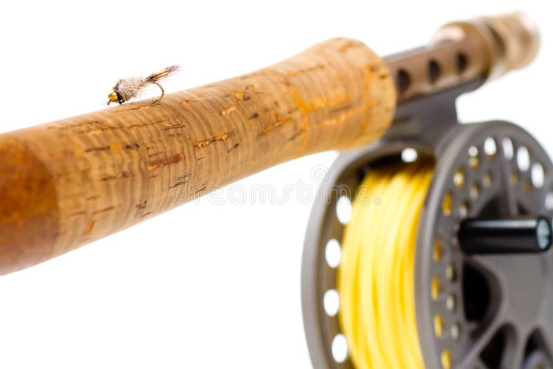 Fly Fishing Gear Rod and Reel Stock Photo - Image of pole, fishing