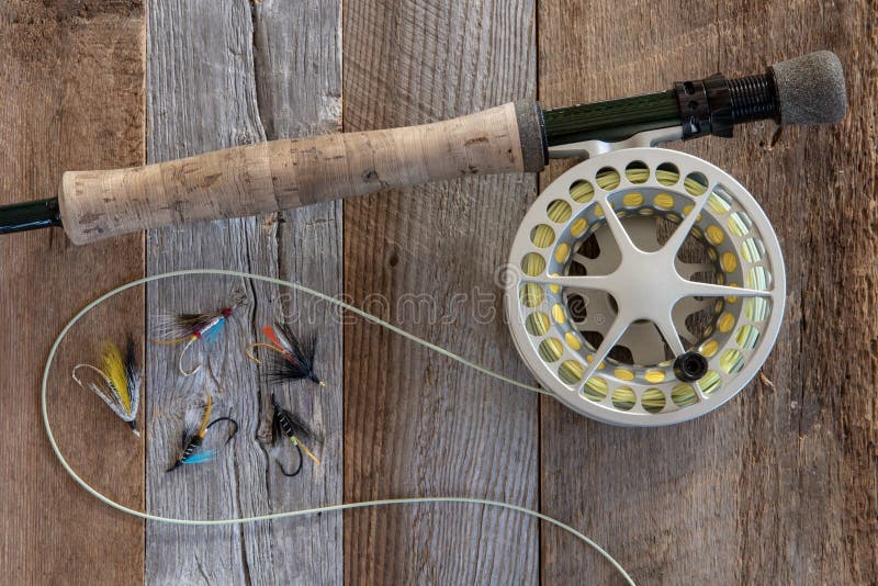 Fly fishing tackle stock photo. Image of reel, supplies - 9374832